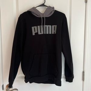 Puma Hoodie Sweatshirt Black and Gray Unisex